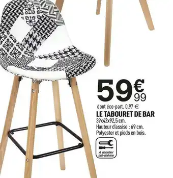 Le tabouret de bar