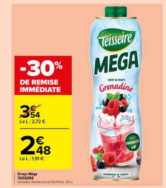 Carrefour Market Sirops Méga Teisseire offre