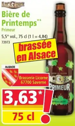 Norma Bière de Printemps Primeur offre