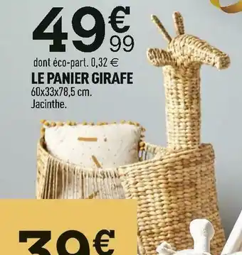 Centrakor Le panier girafe offre