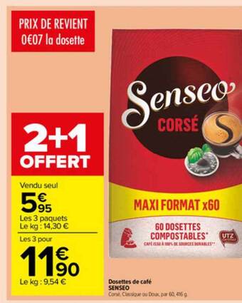Carrefour Market Dosettes De Café Senseo offre