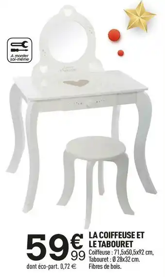 Centrakor La coiffeuse et le tabouret offre