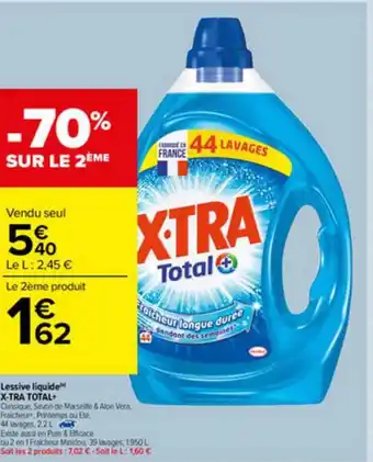 Carrefour Market Lessive Liquide X-tra Total offre