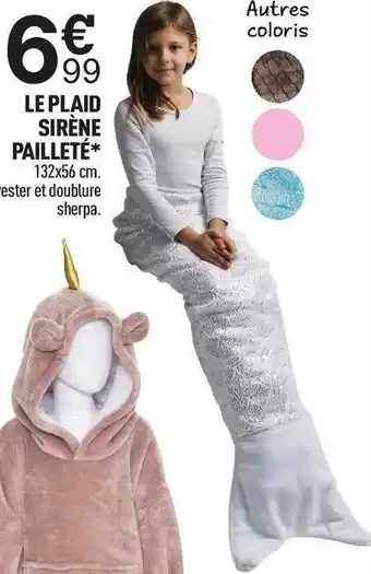 Centrakor Le plaid sirène pailleté offre
