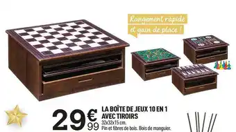 Centrakor La boîte de jeux 10 en 1 avec tiroirs offre