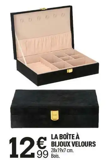 Centrakor La boîte à bijoux velours offre