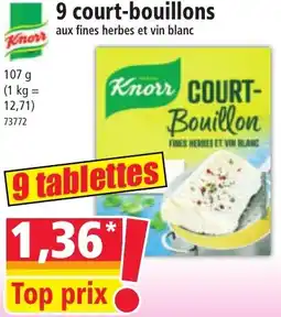 Norma Knorr 9 court-bouillons aux fines herbes et vin blanc offre