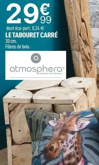 Centrakor Le tabouret carré offre