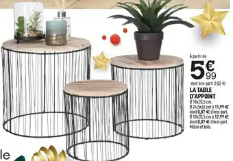 Centrakor La table d’appoint offre
