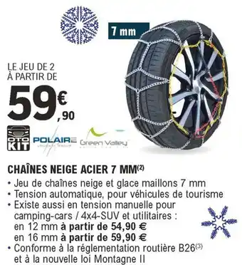 E.Leclerc L'Auto Chaines Neige Acier 7 MM offre