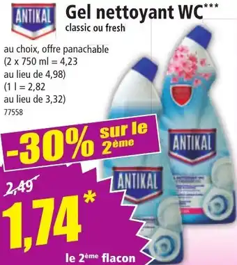 Norma ANTIKAL Gel nettoyant WC offre