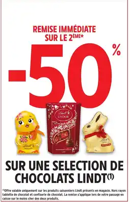 Intermarché Express LINDT Sur une selection de chocolats offre