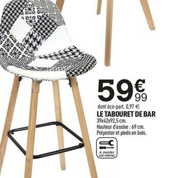 Centrakor Le tabouret de bar offre