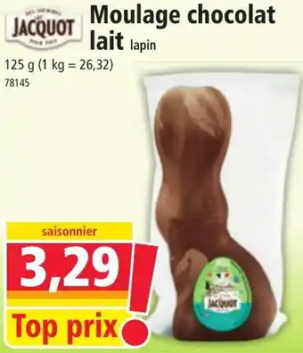 Norma JACQUOT Moulage chocolat lait lapin offre