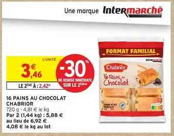 Intermarché Express CHABRIOR 16 pains au chocolat offre