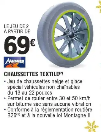 E.Leclerc L'Auto Chaussettes Textile offre