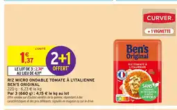 Intermarché Express BEN'S ORIGINAL Riz micro ondable tomate à l'italienne offre