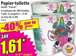 Norma Papier-toilette motifs licorne offre