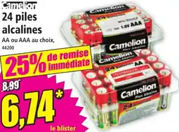 Norma Camelion 24 piles alcalines offre