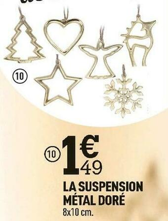 Centrakor La suspension métal doré offre