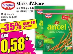 Norma Dr Oetker Sticks d'Alsace offre