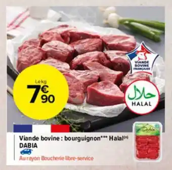 Carrefour Market Viande Bovine : Bourguignon Halal Dabia offre