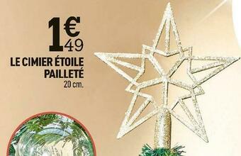 Centrakor Le cimier étoile pailleté offre