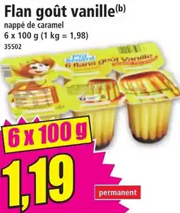 Norma Flan goût vanille nappé de caramel offre