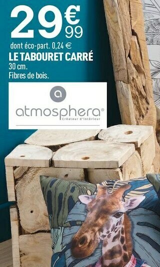 Centrakor Le tabouret carré offre