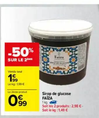 Carrefour Market Sirop De Glucose Faïza offre
