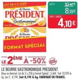 Match Président Le beurre gastronomique offre