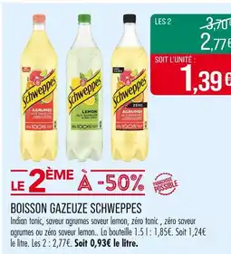 Match SCHWEPPES Boisson gazeuse schweppes offre