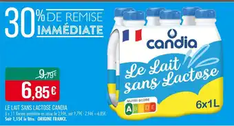 Match CANDIA Le lait sans lactose offre