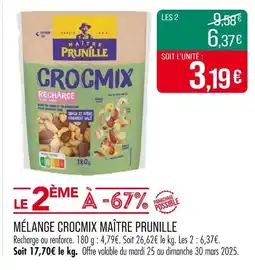 Match MAÎTRE PRUNILLE Mélange crocmix offre