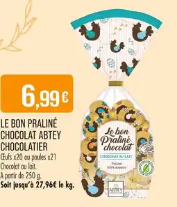 Match ABTEY CHOCOLATIER Le bon praliné chocolat offre