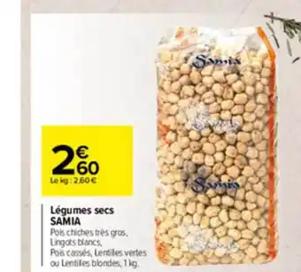 Carrefour Market Légumes Secs Samia offre