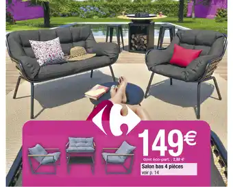 Carrefour Carrefour Salon bas 4 pièces offre