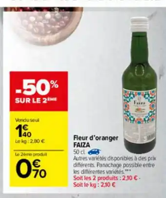 Carrefour Market Fleur D'oranger Faïza offre