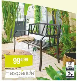 Carrefour Hespéride Banc de jardin Alvernia offre