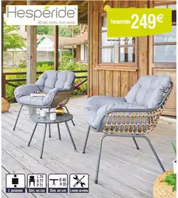 Carrefour Hespéride Salon Paopao 3 pièces offre