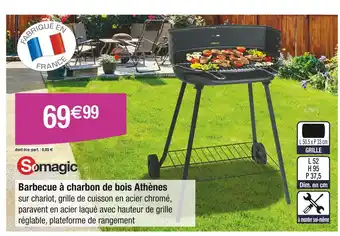 Carrefour SOMAGIC Barbecue à charbon de bois athènes offre