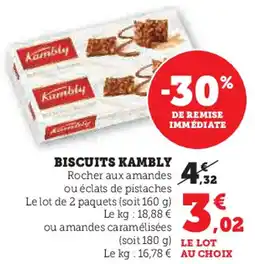 Super U Biscuits kambly offre