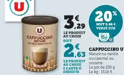 Super U Cappuccino u offre