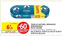 Intermarché Petit Navire Thon au naturel démarche responsable offre