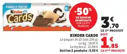 Super U Kinder cards offre