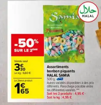 Carrefour Market Assortiments Bonbon Piquants Halal Samia offre