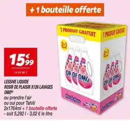 Netto OMO Lessive liquide rosir de plaisir x126 lavages (b) offre