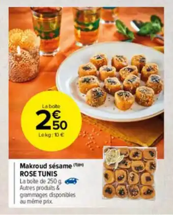 Carrefour Market Makroud Sésame Rose Tunis offre