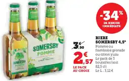 Super U Biere somersby 4,5° offre