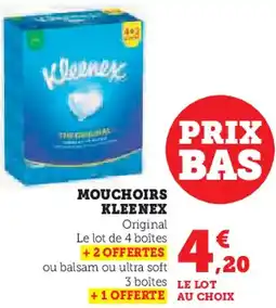 Super U Mouchoirs kleenex offre